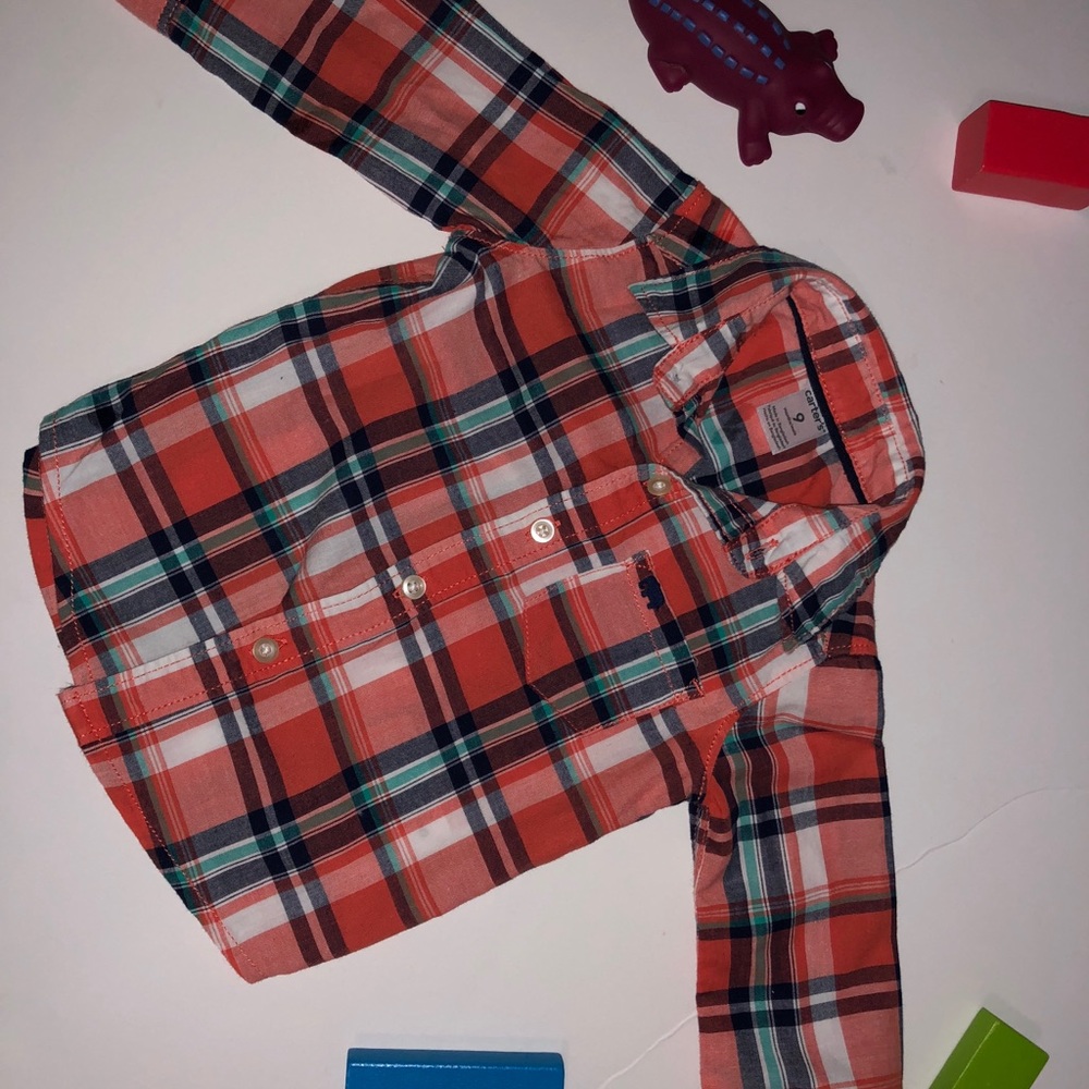 Carters Plaid long sleeve button shirt